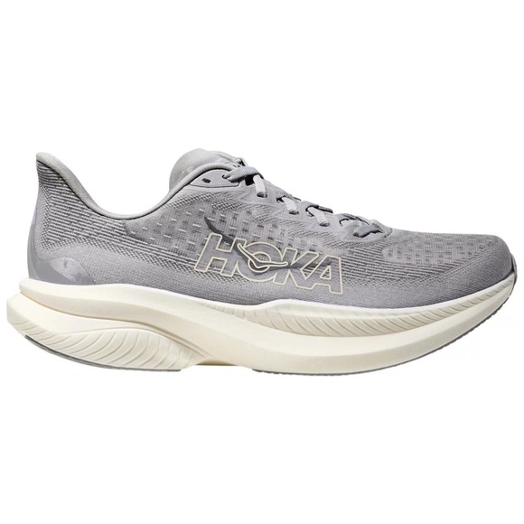 Hoka One One Mach 6 1147790-SLBS Stardust Gray White Sneaker Men's Size 9.5 New
